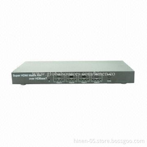 Super HDMI Matrix, 4x4 Over HD BaseT, Supports Highest Video Resolution 1080p